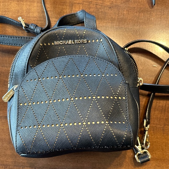 Michael Kors Black Mini  Backpack - Picture 1 of 7